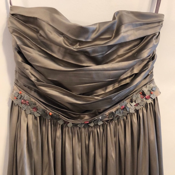 Urma metallic formal strapless dress - Size 36 - Picture 2 of 8